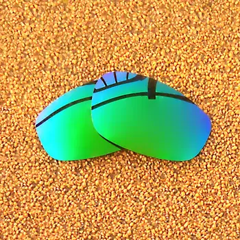 Зелени Огледално Поляризирани Сменяеми Лещи за Слънчеви Очила с Организирана Яке в Рамка, 100% UVA и UVB