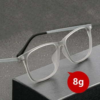 Мъжки Извънгабаритни Титанов Очила С Големи Рамки, Рамки За Очила, Рецептурная Късогледство, Изработени По Поръчка Квадратна Оптична Прозрачни Рамки За Очила