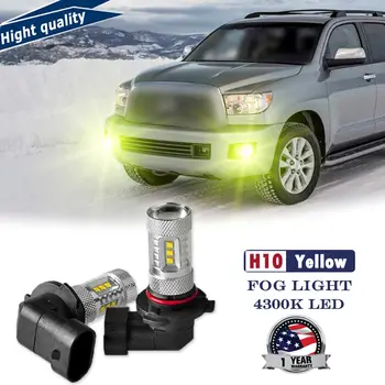 Нов 9145 9140 H10 Лампа Жълта 80 W Ярък LED Противотуманный Светлина За Toyota Sequoia 08-17