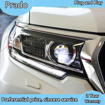 Автомобилен стайлинг за Toyota 2018 2019 Prado ИЗЦЯЛО LED фарове Land cruiser prado с динамично сигнал на завоя Led аксесоари за фарове