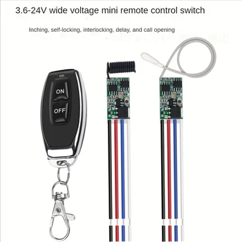 Малък дистанционното управление на ключа rf433mhz RF dc3.6v12v24 контрол на достъпа led лампа интелигентен мини безжичен превключвател