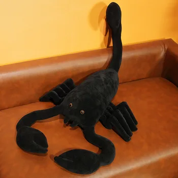 Безплатна Доставка Реалистичен Скорпион Плюшен Играчка плюшена играчка Моделиране Скорпион Черната Вдовица Възглавница Кукла Подаръци за Рожден Ден за Деца