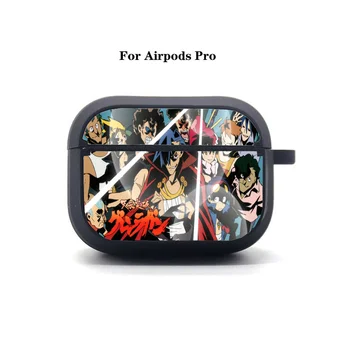 AirPods Pro и Чанта за слушалки Аниме Tengen Toppa AirPods Pro калъф Калъф Apple Мек Силиконов Bluetooth Защитен Калъф За Слушалки