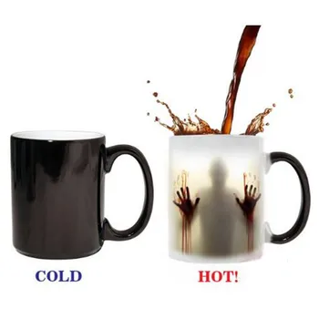 Ходещи Мъртъвци Чаши Кафе, Чай Чаша мляко, топли Студени Термочувствительная Керамична чаша с промяна на цвета на