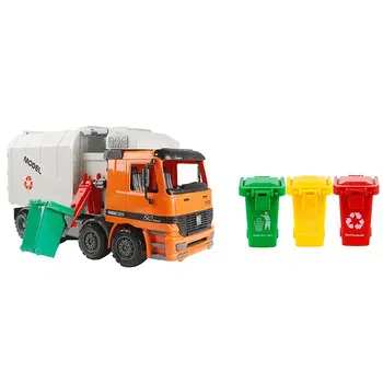 Кофи за боклук мусоровоза играчки превозни средства, задвижвани от триене Играчка за мусоровоза с 3 чекмеджета