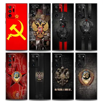 Ретро Калъф за мобилен телефон с Флага на СССР CCCP за Samsung Note 8 Note 9 Note 10 M11 M12 M30s M32 M21 M51 F41 F62 M01 от Мек Силикон