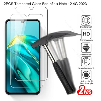 InfiniNote12 4G 2023 Стъкло, 2 бр. Пълно Покритие на Екрана Протектор Закалено Стъкло За Infinix Note 12 2023 4G NFC X676C 6,7 
