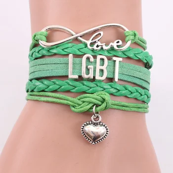 ЛГБТ Гейовете е бисексуален Дъгова Гордост Цветни Плетени Гривни впечатлява със своя Бохемски Стил Пансексуальные Аксесоари За Мъже Момичета Двойка Приятелите на Подаръци