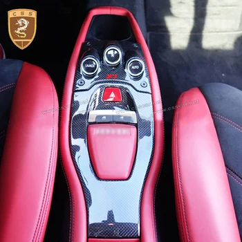 Запетая За Ferrari 458 OEM Carbon Fiber Dry Авто Подлакътник За Съхранение на Централна контролен Панел Вътрешно Покритие на Кутията Автомобилни Аксесоари