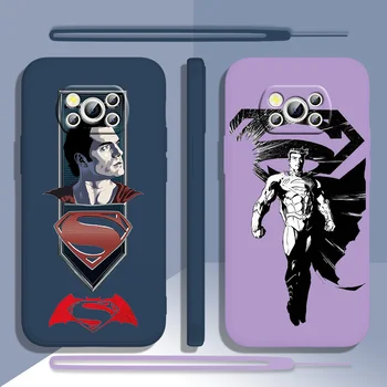 Супергерой Супермен За Xiaomi POCO M5 M4 X4 F4 C40 X3 NFC F3 GT M4 M3 Pro C3 4G 5G Течен Въженият Силиконов Калъф За Телефон