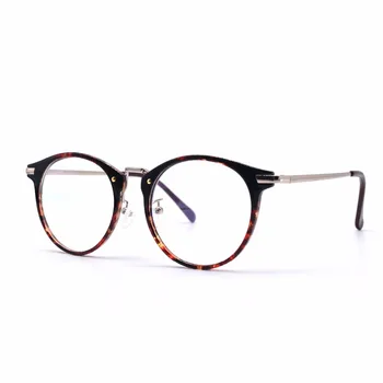 HKUCO Висококачествена Специална прозрачна рамки за очила с прозрачни лещи в кръгла рамка (няколко опции за цветни лещи)