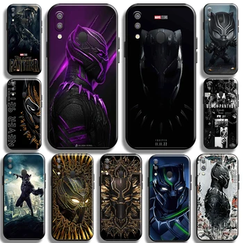 Marvel Отмъстителите Черна Пантера Калъф За Телефон Samsung Galaxy M20 под Формата На Миди Пълна Защита Мек Черен Течен Силикон Отзад TPU