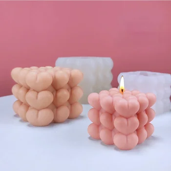 3D Сърцето си за Любовта Силиконова Форма За Свещи във формата На сърце Производство на Свещи Шоколадов Сапун Смола Мухъл Ароматизирани Куб Ръчно изработени Соев Аромат на Восък Мухъл