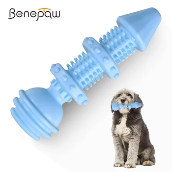 Benepaw Твърди Играчки За Дъвчене на Кучетата За Агресивни Жевателей, Раздаване на Храна, Играчки За домашни животни, малки Кученца, Интерактивна Почистване на зъбите, Зъбите Лесно почистване