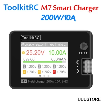 ToolkitRC M7 200 W 10A DC Баланс Зарядно Устройство Разрядник за 1-6 S Lipo Батерия С Напрежение Серво Проверка на ESC Приемник на Сигнала Тестер