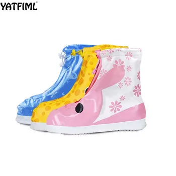 YATFIML/2021 г., Модни непромокаеми обувки за малки момичета, непромокаеми ботуши от PVC за момчета и момичета; Детска непромокаемая обувки