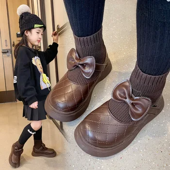 От 3 до 12 години 2021 г. Есенно-зимни детски обувки Детски Кожени обувки 