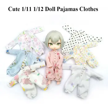 Новост за ob11 obitsu 11 5 цвята за 1/12BJD Кукла стоп-моушън пижами 1/111/12 стоп-моушън облекло Нова Скъпа облекло стоп-моушън облекло за сън