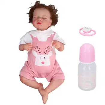 Реалистични Детски Кукли Reborn Бебето Кукла Силиконова Играчка с Соской за Колекционери на Кукли
