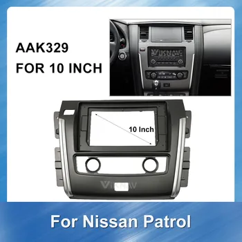 2 din 10 инча Автомобили Аудиокадра Автомобили Радио Панел за Монтаж на Рамки Комплект за NISSAN PATROL 2015 + автомобилна рамка Стерео Покритие на Рамката