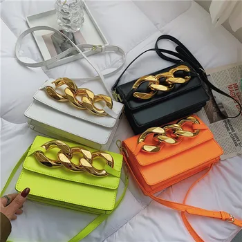 Дамски чанта от 2021, Нова Малка Квадратна чанта с веригата в ретро Стил, Модерна чанта-месинджър с едно рамо, Луксозни чанти, дамски чанти, Дизайнерски