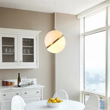 Закрит led модерна геометрична полилей, вътрешна украса, домашно осветление, креативна лампа за дневна, спалня / AC 220 В, топла светлина