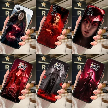 Scarlet Witch Marvel За Xiaomi Poco M5 M4 X4 X3 F3 GT NFC M3 C3 M2 F2 F1 X2 Pro Мек Силиконов TPU Черно Калъфче За Телефон