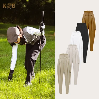 Корея изнесени детски панталони за голф в ретро стил, панталони за спорт и отдих в британски стил с тънка талия.