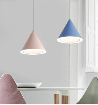 2018 Нови Led Висящи Лампи в стил Северна Европа, креативна лампа eyeshield, разноцветни лампи, за да се учат, хотел, спални, бар и т.н.
