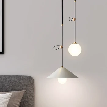 Модерен Окачен Лампа Домашно Вътрешен Креативен Регулируема Окачен Лампа Скандинавски Спалня Led Подвесное Осветление