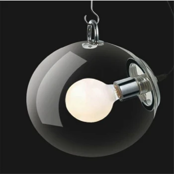 Модерен прозрачна стъклена топка Окачен светило, с диаметър 25 см./30 см стъклена топка лампа за вътрешно осветление, Окачен лампа Ресторант осветителни тела