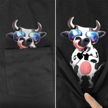 забавна Тениска модна марка лятна тениска с принтом Крави, мъжки и дамски тениски, блузи в стил хип-хоп, забавни памучни тениски