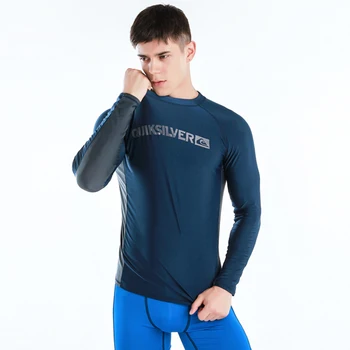 Нови мъжки Модни Плажни бързо съхнещи Тениски с дълъг Ръкав, Бански костюми, UV-защита, Защита От Акне, Водни Спортове, сърфинг, Тениски За Гмуркане