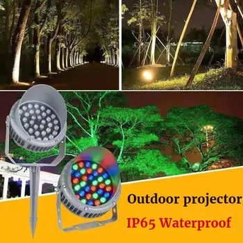 Цветни Поддържан Автомобилен Лампи Дърво в Парка Светлина Открит IP65 Водоустойчива RGB Беседка Градина Прожектор за Косене на Дворове Пътя на 220 В