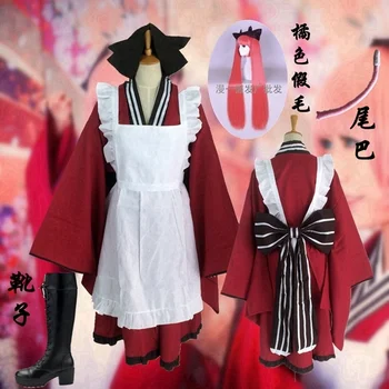 Гугуре! Коккури-сан Ичимацу Кохина, сладко червено Кимоно por тама, Необичаен костюм за cosplay от японски Аниме Gugure! Cosplay Коккури-сан