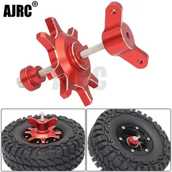 AJRC Метален черен/червен инструмент за монтаж/демонтаж на гуми за 1/10 RC Писта Колата 1,9 2,2 Инча Beadlock Колелото