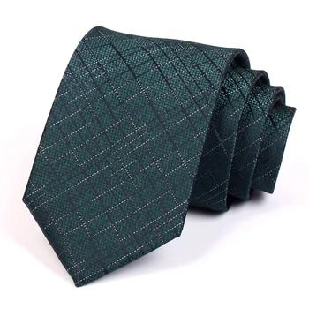 Нов Дизайн с Ширина 7,5 см, Висококачествен и Модерен Официален Вратовръзка За Мъжете, Бизнес облекло, Работно Вратовръзка, Зелен Раираната Вратовръзка, Подарък Кутия