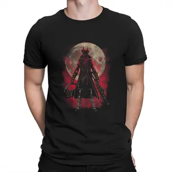 Bloodborne Game Креативна Тениска за Мъже The Hunter Класическа Базова Тениска с Кръгла Яка Отличителна Подарък Облекло Градинска