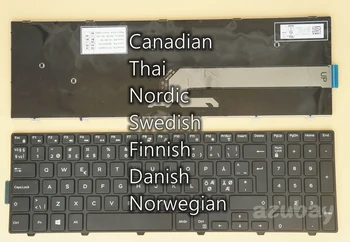 Скандинавска Датската, Шведската Финландска Клавиатура за Dell Inspiron 17- 5755 5758 5759 , 15-7000 7557 7559 Ширина 3550 3560 3570 3580 3588