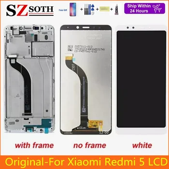 5,7 инча Оригинален За Xiaomi Redmi 5 LCD Дисплей, Сензорен Екран Дигитайзер в Събирането на Рамка за Подмяна на Екрана Redmi5