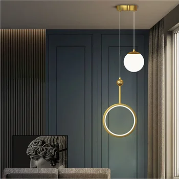 Модерна и лесна изцяло медна творческа личност художествена полилей за спални и кабинет Nordic ins битови лампи за дневна