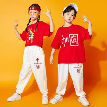 Детски дрехи за изпълнения на детски градина, дрехи за танци в китайски стил облекло за изпълнения на група за подкрепа на дрехи за хор